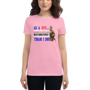 ‘As a VET’ [Women’s short sleeve t-shirt]