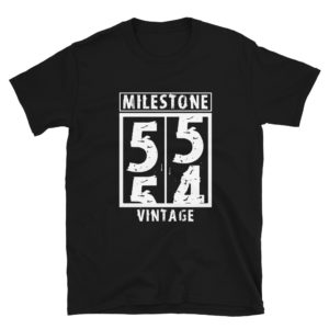 Milestone: VINTAGE 55 [White Print] Short-Sleeve Unisex T-Shirt
