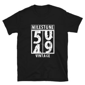 Milestone: VINTAGE 50 [White Print] Short-Sleeve Unisex T-Shirt