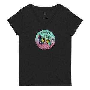Flash N Flutter [Women’s recycled v-neck t-shirt]